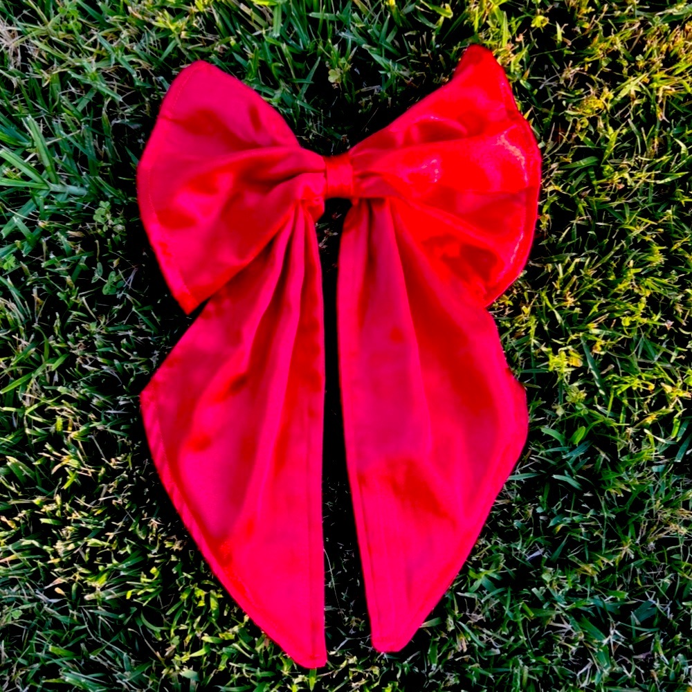 Extra large Christmas red bow